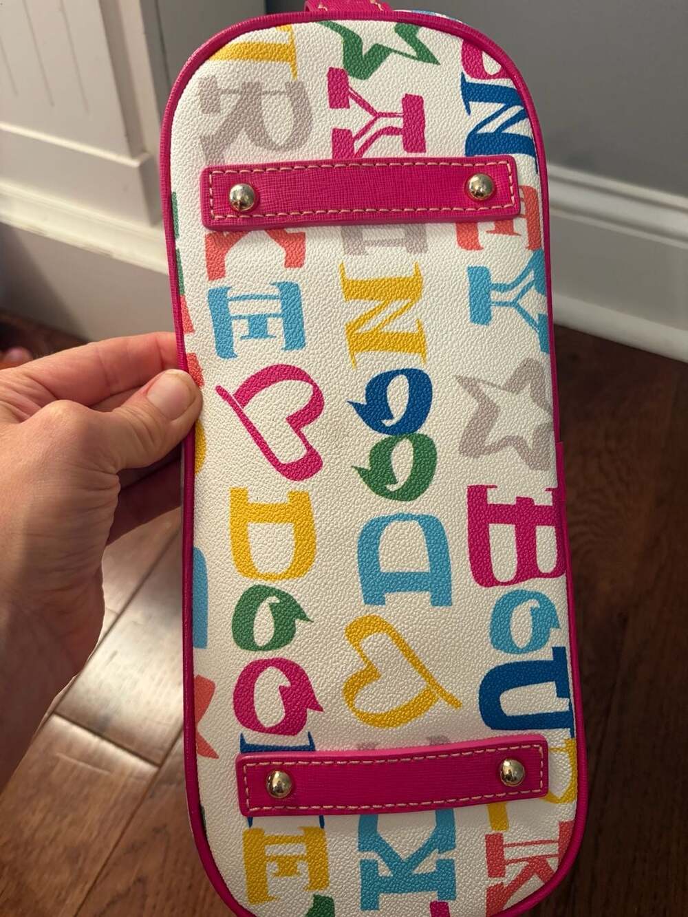 Dooney & Bourke Colorful Logo Print Satchel with Wristlet - Picture 6 of 7